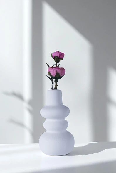 Vazo Küçük Vazo Masa Üstü Vazo Ev Dekorasyon Vazo Gümüş Eskitme Renk Model 55 - Resim 7