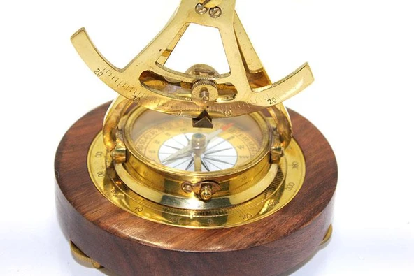 Masa Üstü Pusulalı Dürbün Modeli Dekoratif Hediyelik - Resim 2