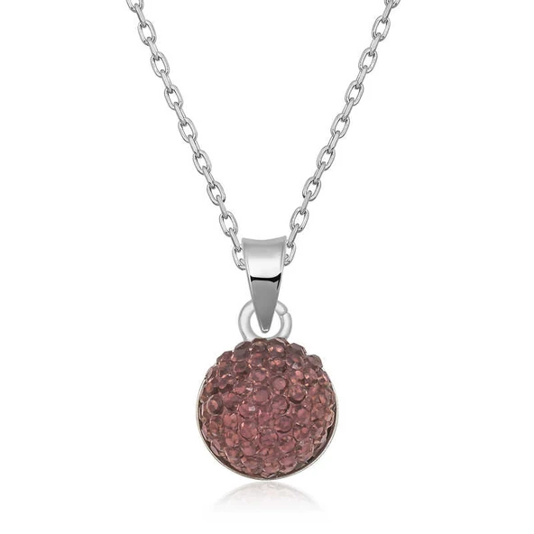 925 Ayar Gümüş Kristal Taşlı Kadın Gümüş Kolye ürün görseli 1