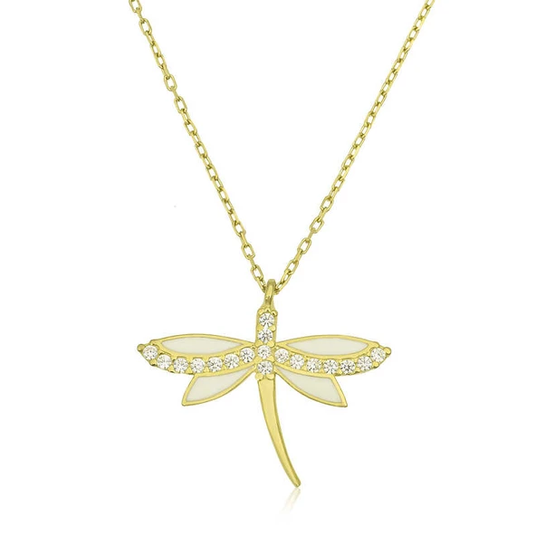 925 Ayar Gümüş Yusufçuk Bayan Gümüş Kolye ürün görseli 1