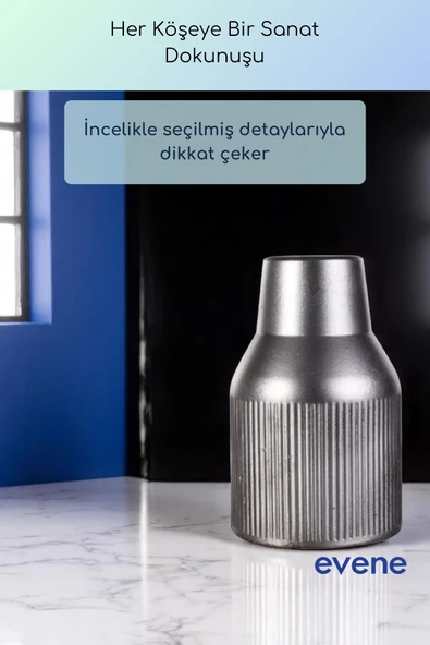 Vazo Küçük Vazo Masa Üstü Vazo Ev Dekorasyon Vazo Beyaz Renk Model 60 - Resim 10