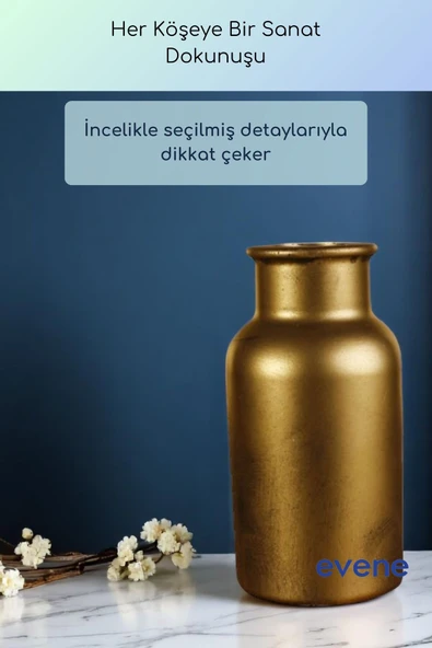 Vazo Küçük Vazo Masa Üstü Vazo Ev Dekorasyon Vazo Beyaz Renk Model 57 - Resim 10