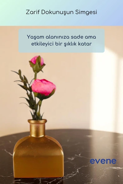 Vazo Küçük Vazo Masa Üstü Vazo Ev Dekorasyon Vazo Siyah Renk Model 62 - Resim 8