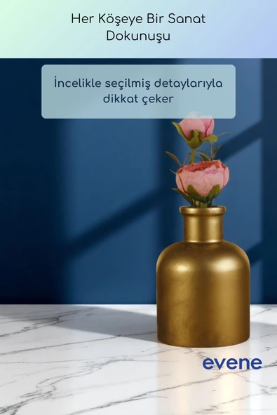 Vazo Küçük Vazo Masa Üstü Vazo Ev Dekorasyon Vazo Siyah Renk Model 56 - Resim 10