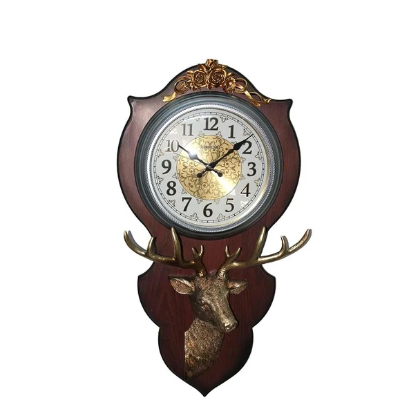 Duvara Asmalı Geyik Saat Dekoratif Hediyelik - Resim 2