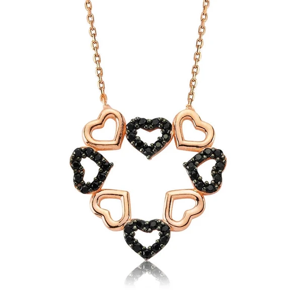 925 Ayar Gümüş Kalpli Aşk Kadın Gümüş Kolye ürün görseli 1