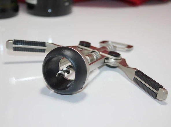 Paslanmaz Çelik Tirbuşon Açacak Şarap Açacağı - Resim 2