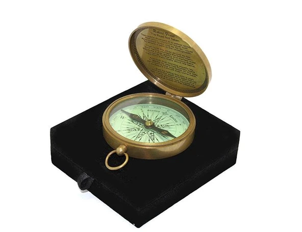 Kutulu Pirinç Pusula Dekoratif Hediyelik ürün görseli 1