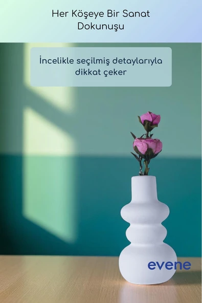 Vazo Küçük Vazo Masa Üstü Vazo Ev Dekorasyon Vazo Gümüş Eskitme Renk Model 55 - Resim 10