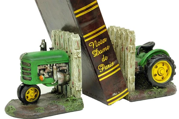 Kitap Stoper Traktör Yeşil Dekoratif Hediyelik - Resim 2