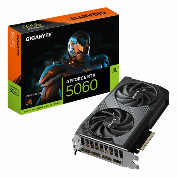 Gigabyte Windforce GeForce RTX 5060 8GB GDDR7 128Bit HDMI/DP Ekran Kartı ürün görseli 1