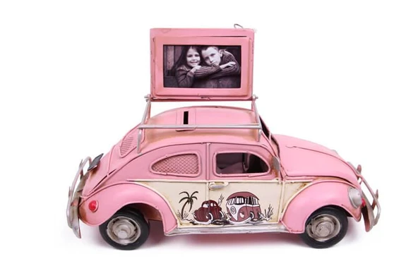 Dekoratif Metal Araba Çerçeveli Kumbaralı Biblo ürün görseli 1