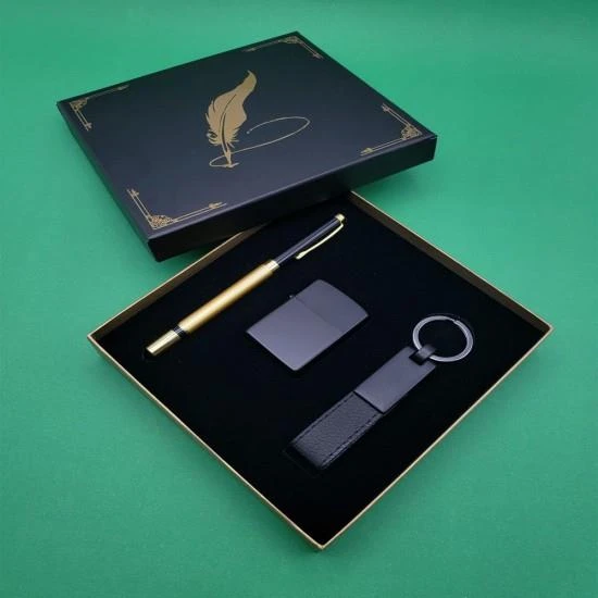 Roller Kalem Deri Anahtarlık Çakmak Seti Dekoratif Hediyelik ürün görseli 1