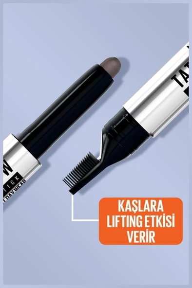 Maybelline New York Kaş Kalemi Tattoo Brow Lift Stick 03 Medium Brown - Resim 4