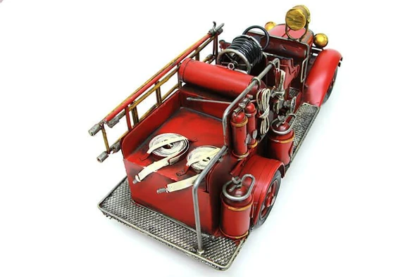 Dekoratif Metal İtfaye Arabası Biblo Dekoratif Hediyelik - Resim 4