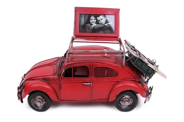 Dekoratif Metal Araba Çerçeveli ve Kumbaralı Hediyelik ürün görseli 1