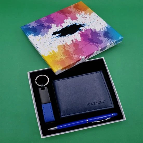 Kalem Anahtarlık Cüzdan Mavi Set Dekoratif Hediyelik ürün görseli 1