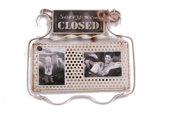 Dekoratif Metal Kapı Yazısı Motosiklet Dekorlu Vintage Hediyelik - Resim 2