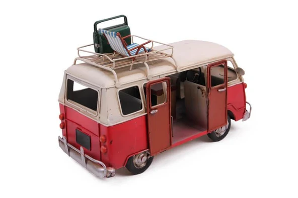 Dekoratif Metal Minibüs Vintage Vosvos Hediyelik - Resim 4