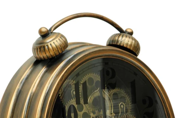 Saat Çarklı Masa Saati Dekoratif Ev Ofis Hediyelik - Resim 4