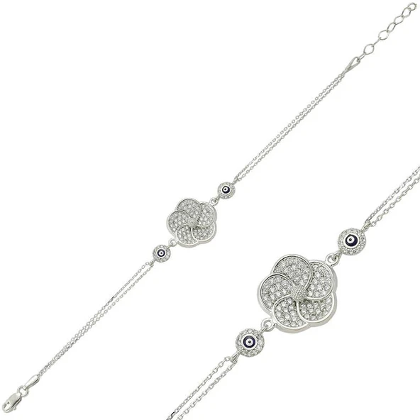 925 Ayar Gümüş Papatya Bileklik ürün görseli 1