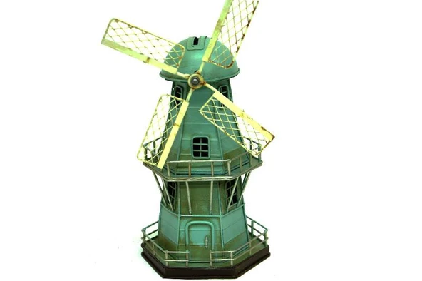 Dekoratif Metal Yel Değirmeni Kumbara Vintage Biblo Hediyelik ürün görseli 1