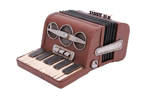 Dekoratif Metal Akordeon Dekoratif Obje Biblo Hediyelik - Resim 4