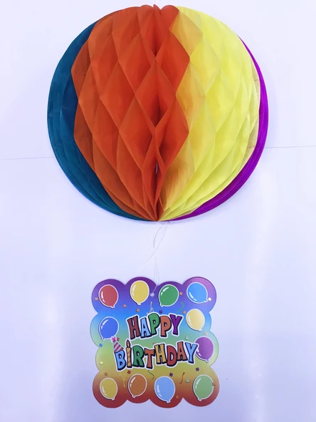 Parti Malzemeleri Kağıt Süs Happy Birthday Dekor 55 cm ürün görseli 1