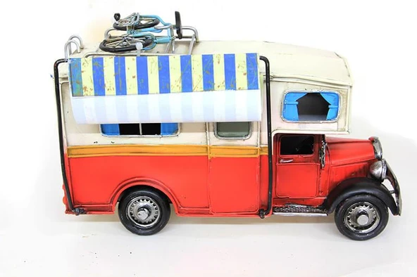 Dekoratif Metal Karavan Tenteli Vintage Biblo Ev Ofis Hediyelik - Resim 3