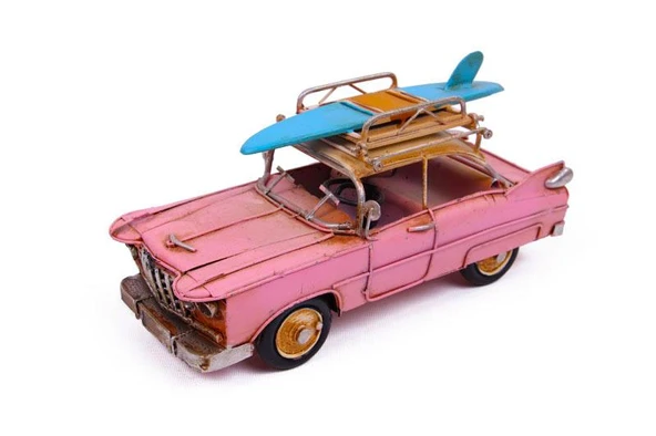 Dekoratif Metal Araba Çerçeveli Biblo Dekoratif Hediyelik ürün görseli 1