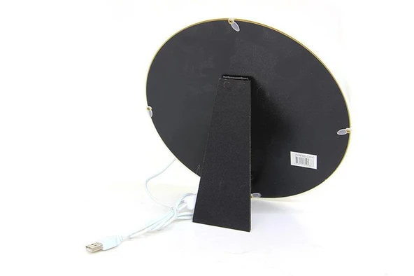 Ayna Led li Çerçeve Led Işıklı Yuvarlak Fotoğraf Çerçevesi - Resim 3