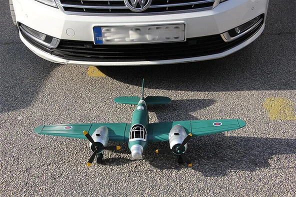 Dekoratif Metal Uçak Vintage Ev Ofis Hediyelik Savaş Uçağı - Resim 5