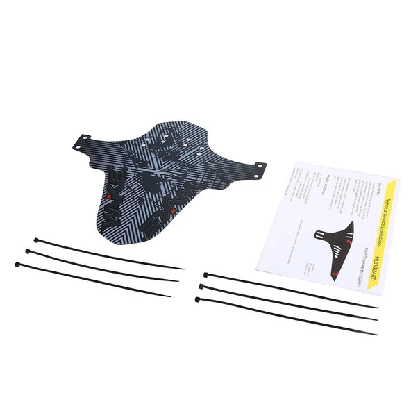 Wake Mtb Bisiklet Çamurluk Trekking Ön Veya Arkaya Takılabilir 4 Adet Cırt Kelepçe Hediyeli Skulls Kurukafa - Resim 6