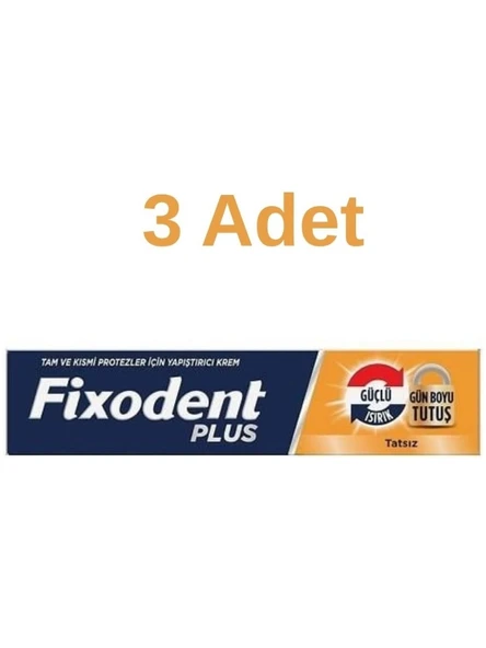 Fixodent Plus Diş Protez Yapıştırıcı Tat İçermez Krem 40 gr 3 ADET