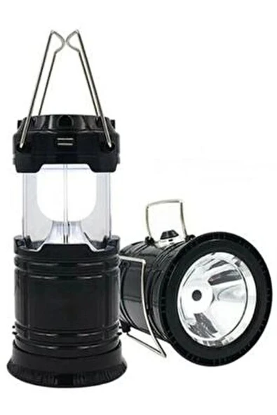 Solar Şarjlı Güneş Enerjili Fan Kamp Feneri Güneş Paneli Kamp Şarjlı Işıldak Usb Şarj - Resim 2