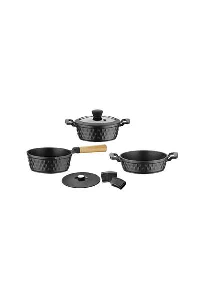 Brioni Diamond 5 Parça Siyah Midi Set - 5