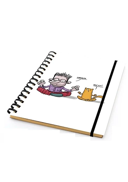 Paklon Tasarım Defter 14x14 Siyah sayfalı adam 50 Yp.