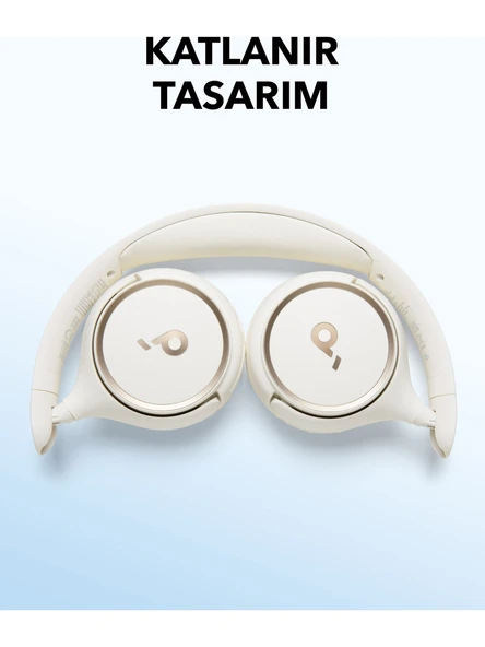Anker Soundcore H30i Mikrofonlu Kablosuz Kulaküstü Kulaklık - 70 Saat Oynatma Süresi- Beyaz - Resim 6