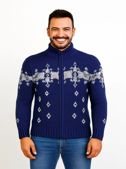 Tarz Cool T00575 Erkek Desenli Triko Hırka ürün görseli