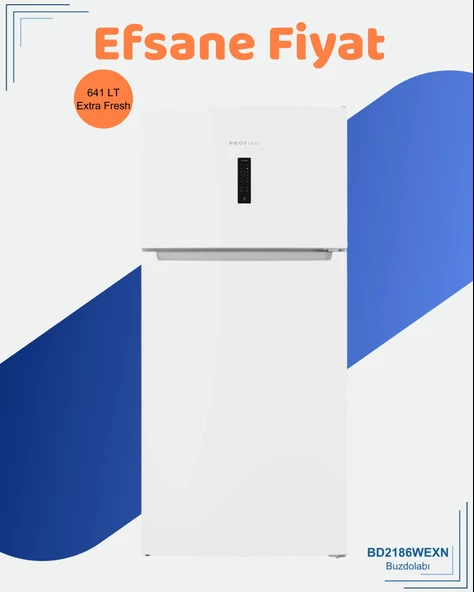 Profilo BD2186WEXN Çift Kapılı No Frost Buzdolabı ürün görseli
