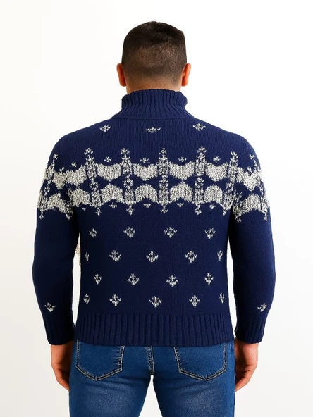 Tarz Cool T00575 Erkek Desenli Triko Hırka - Resim 2