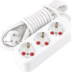 AYKA 3'LÜ 2 MT KABLOLU GRUP PRİZ ürün görseli