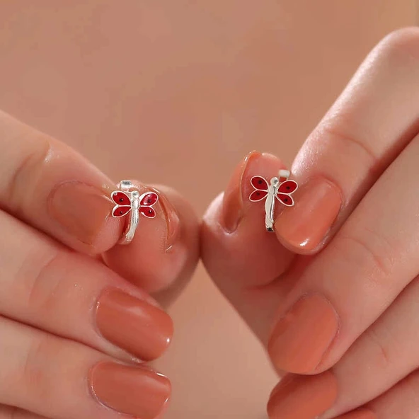 Gümüş Yusufcuk Çocuk Küpesi - Resim 2