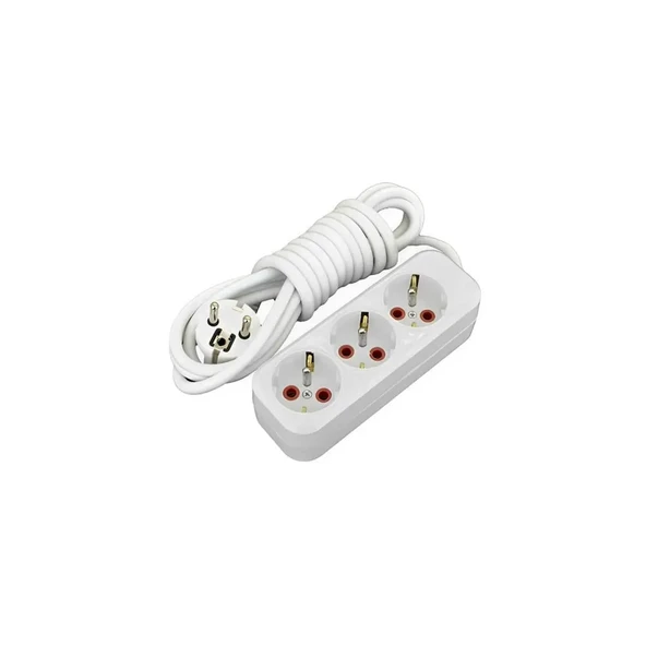 AYKA 3'LÜ 3 MT KABLOLU GRUP PRİZ ürün görseli