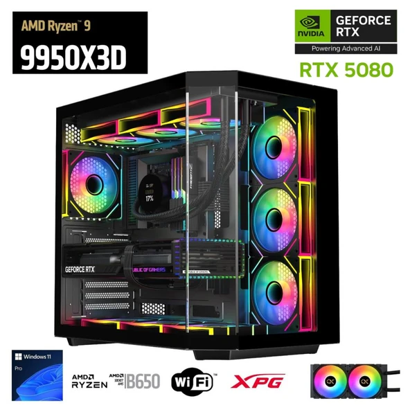 ETERNAL POWER RYZEN 9 9950X3D 32G DDR5 2TB M.2 RTX 5080 X870 WIFI 1000W 360M