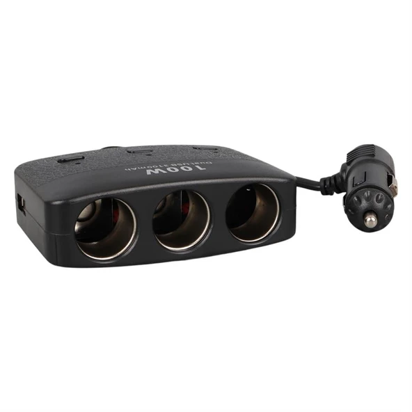 Olesson 1636 12-24V 100 Watt 3'LÜ Araç Çakmak Çoklayıcı - 2