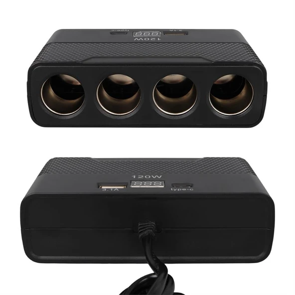 Olesson 2014 12-24V 120 Watt 4'Lü Araç Çakmak Çoklayıcı - 4