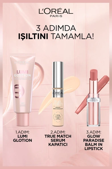 L'Oreal Paris Glotion All-in-one Doğal Işıltı 902 - Light Glow 40 ml Highlighter, Likit Aydınlatıcı - 9