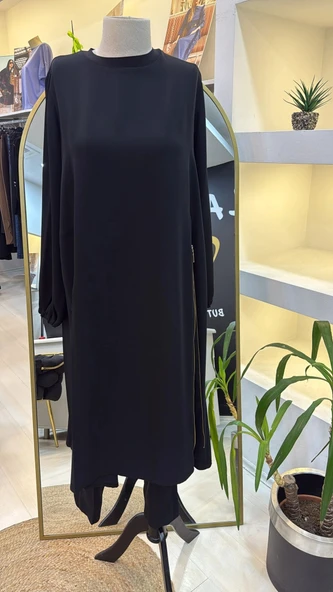Misswhence Nakış Detaylı Tunik Takım 38028 siyah ürün görseli 1