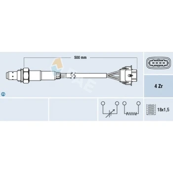 Opel Oksıjen Sensoru Konum 1 Astra H Vectra C Zafıra B A16xer Z18xe - Fae 77303 ürün görseli